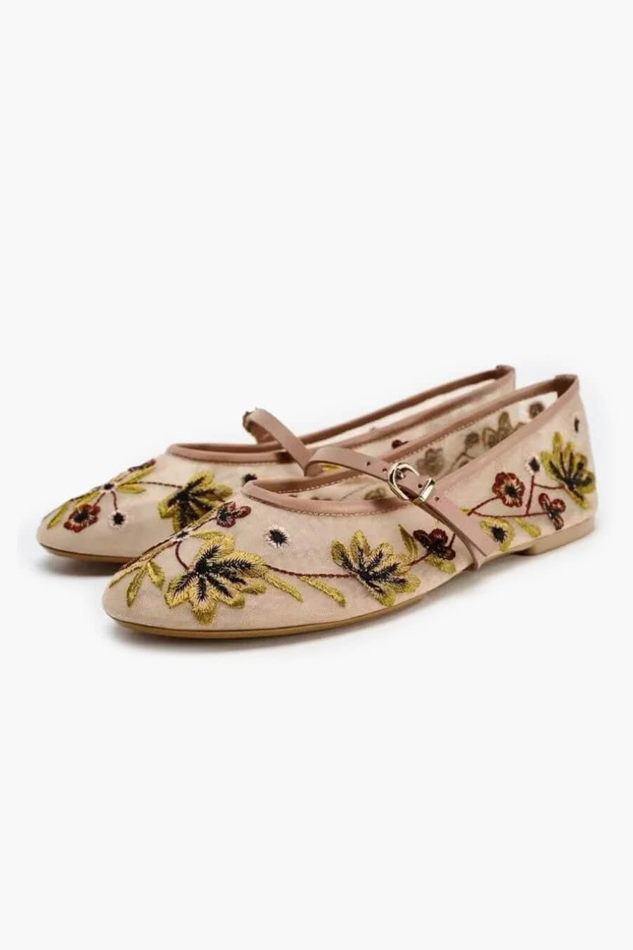 ZEYA - Lisbeth Embroidered Ballet Flats
