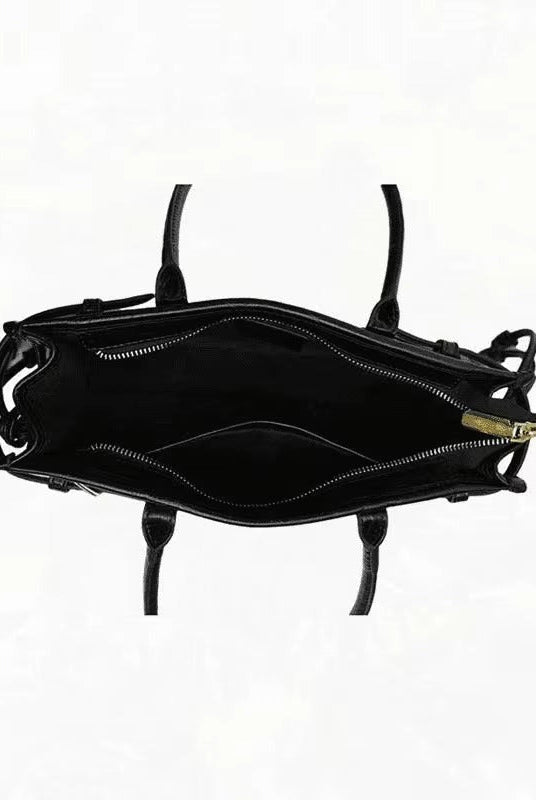 ZEYA - Lorena Leather Shoulder Bag with Belt Detail
