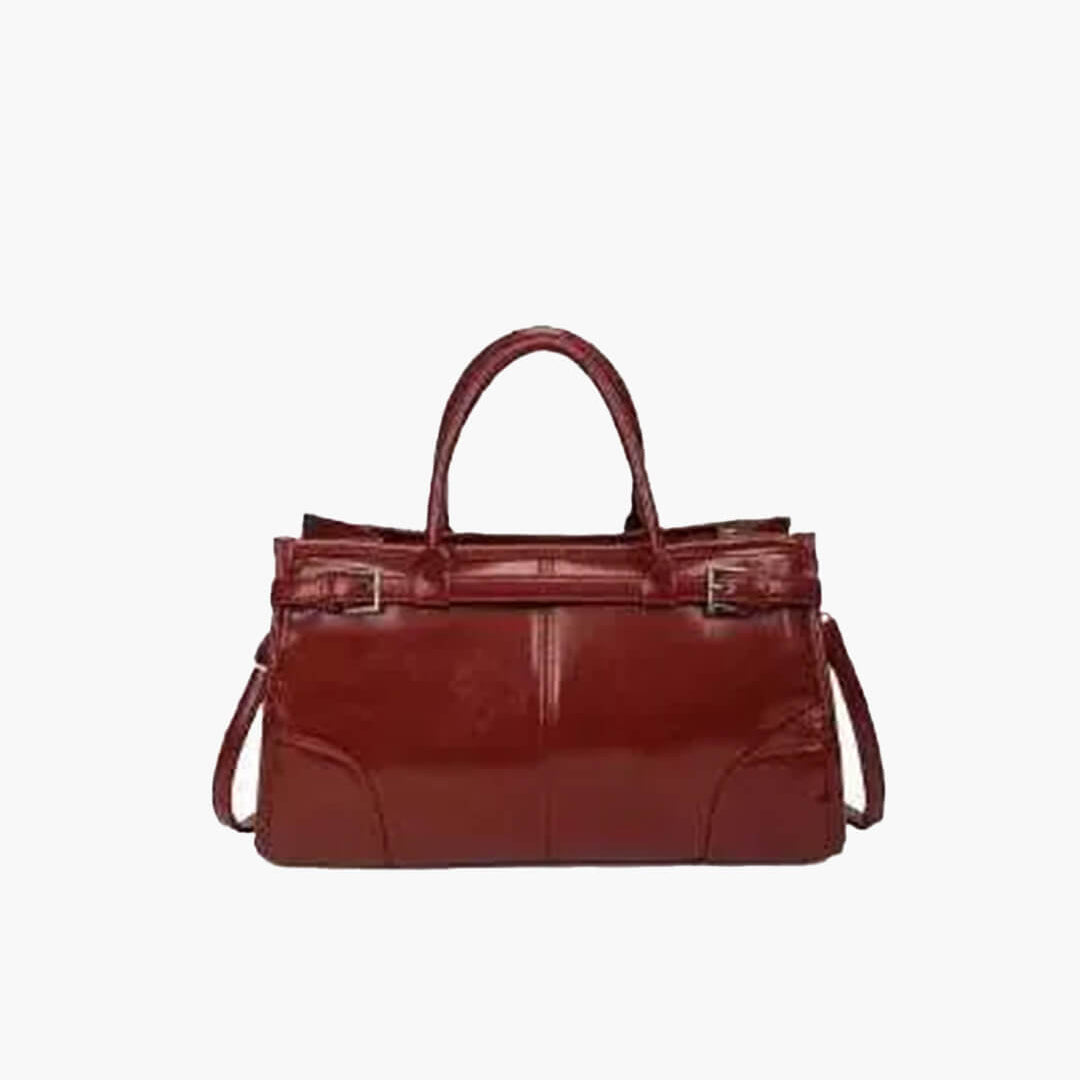 ZEYA - Lorena Leather Shoulder Bag with Belt Detail