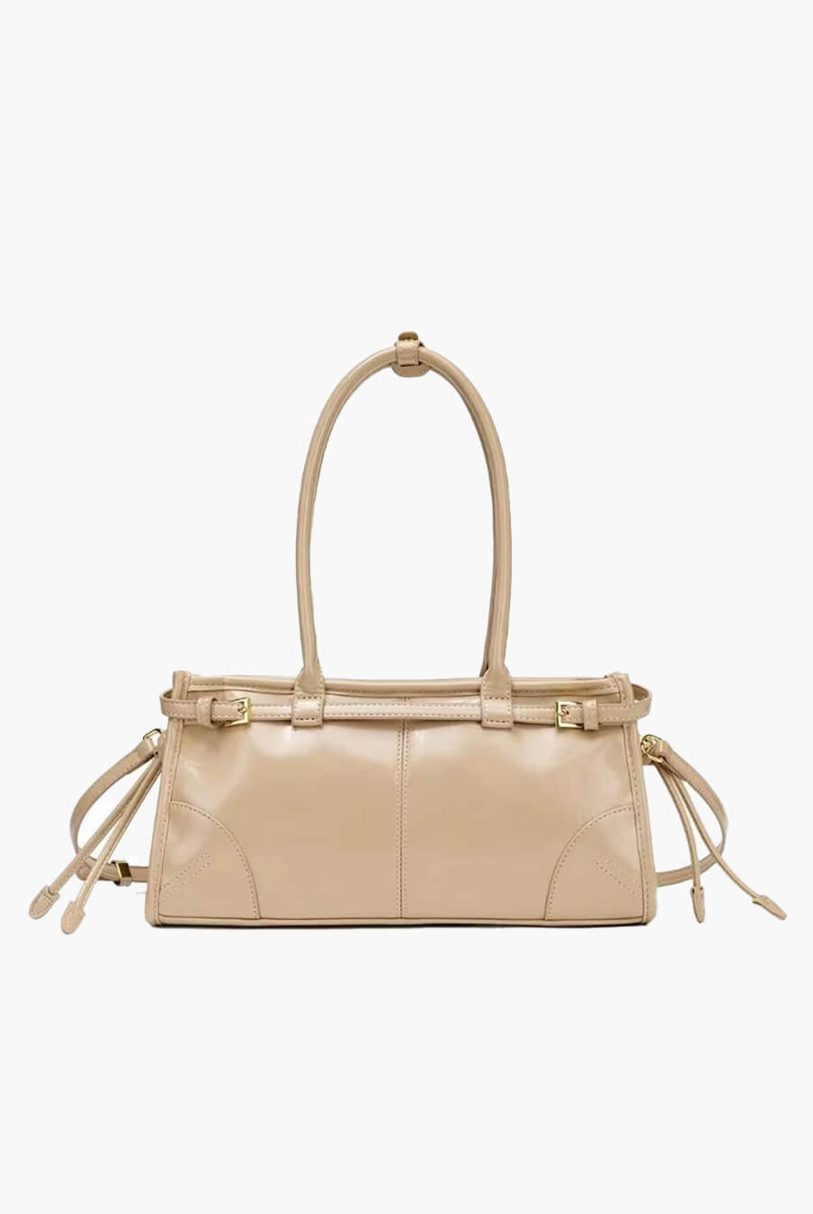 ZEYA - Lorena Leather Shoulder Bag with Belt Detail
