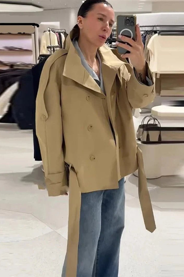 ZEYA - Maria High Neck Utility Trench Coat