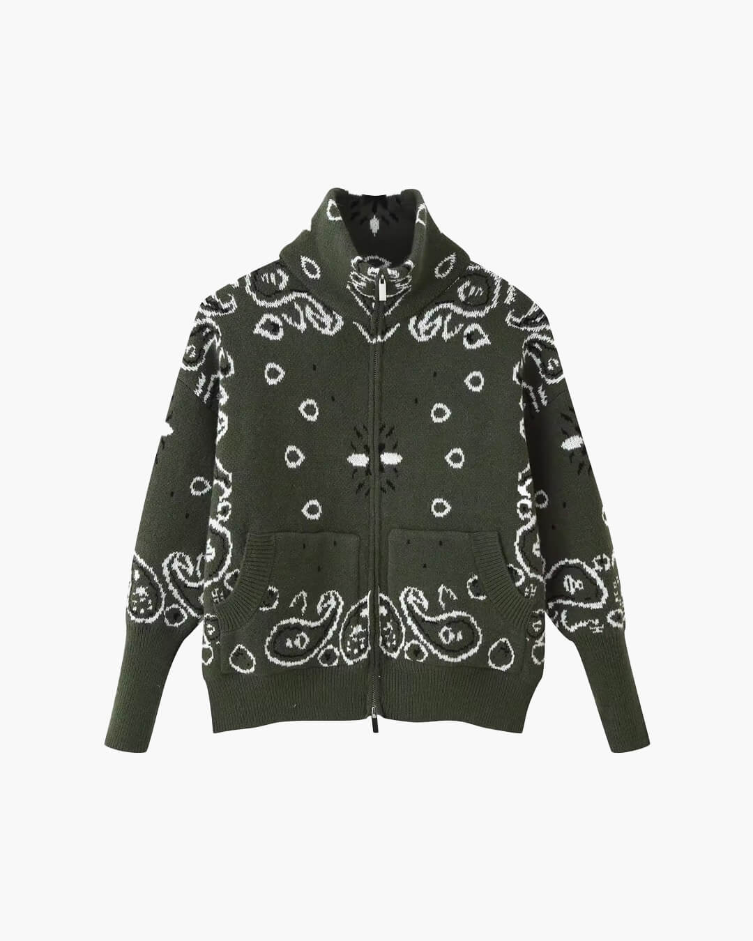 ZEYA - Melanie Paisley Zip-Up Knit Jacket