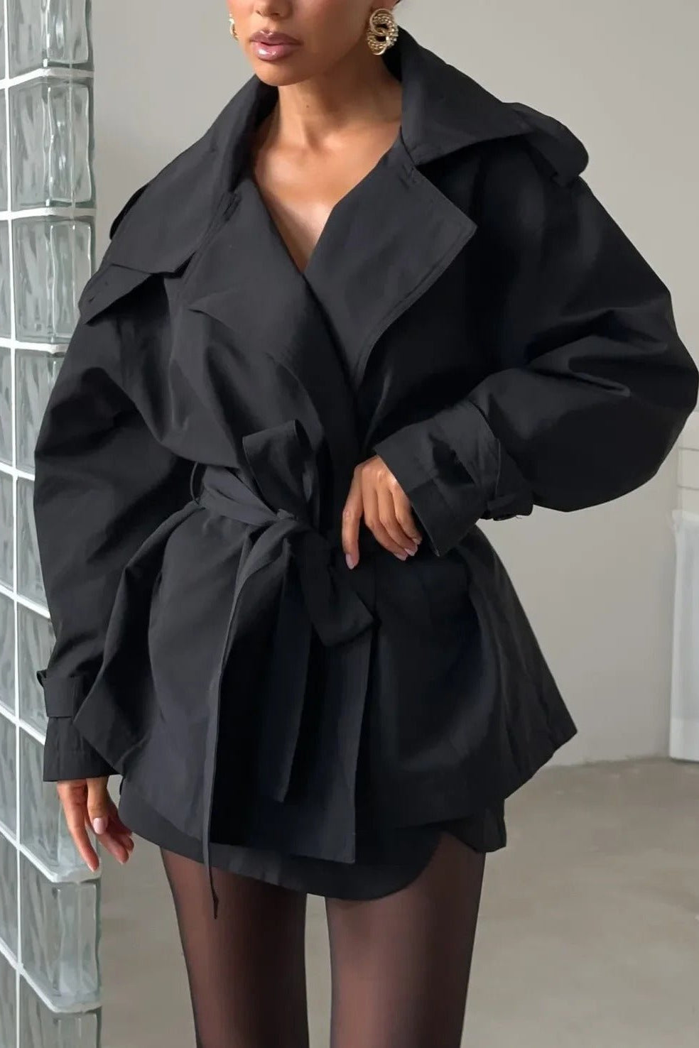 ZEYA - Melody Crop Trench Coat