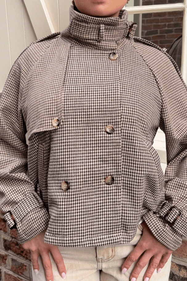 ZEYA - Mila Plaid Trench Coat