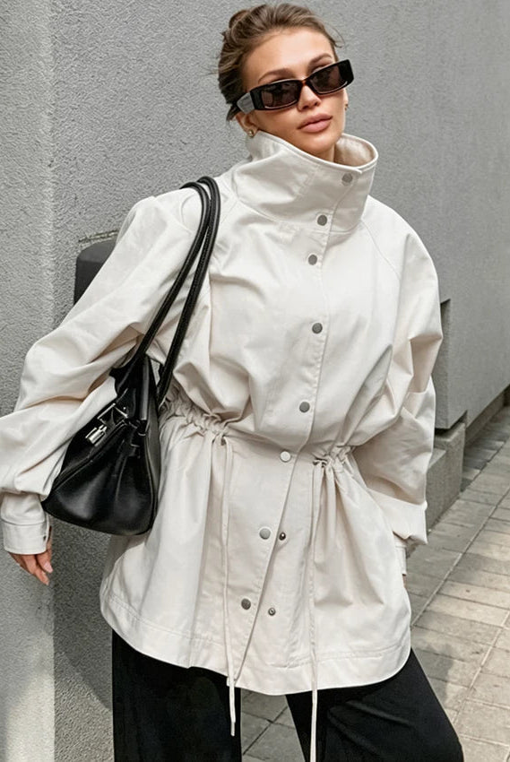 ZEYA - Miriam Contrast Collar Windbreaker Jacket