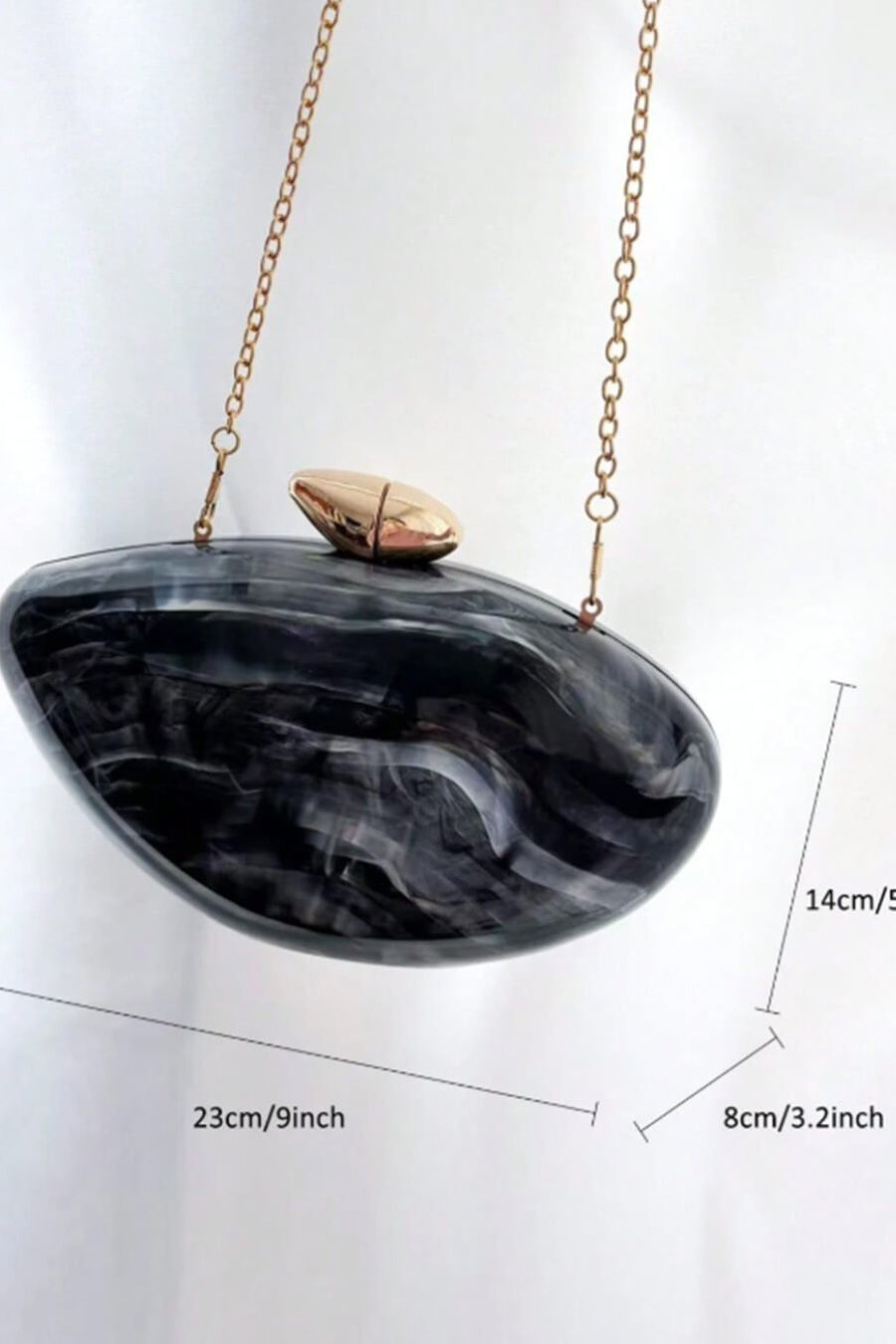 ZEYA - Miriam Shell-Shaped Acrylic Clutch