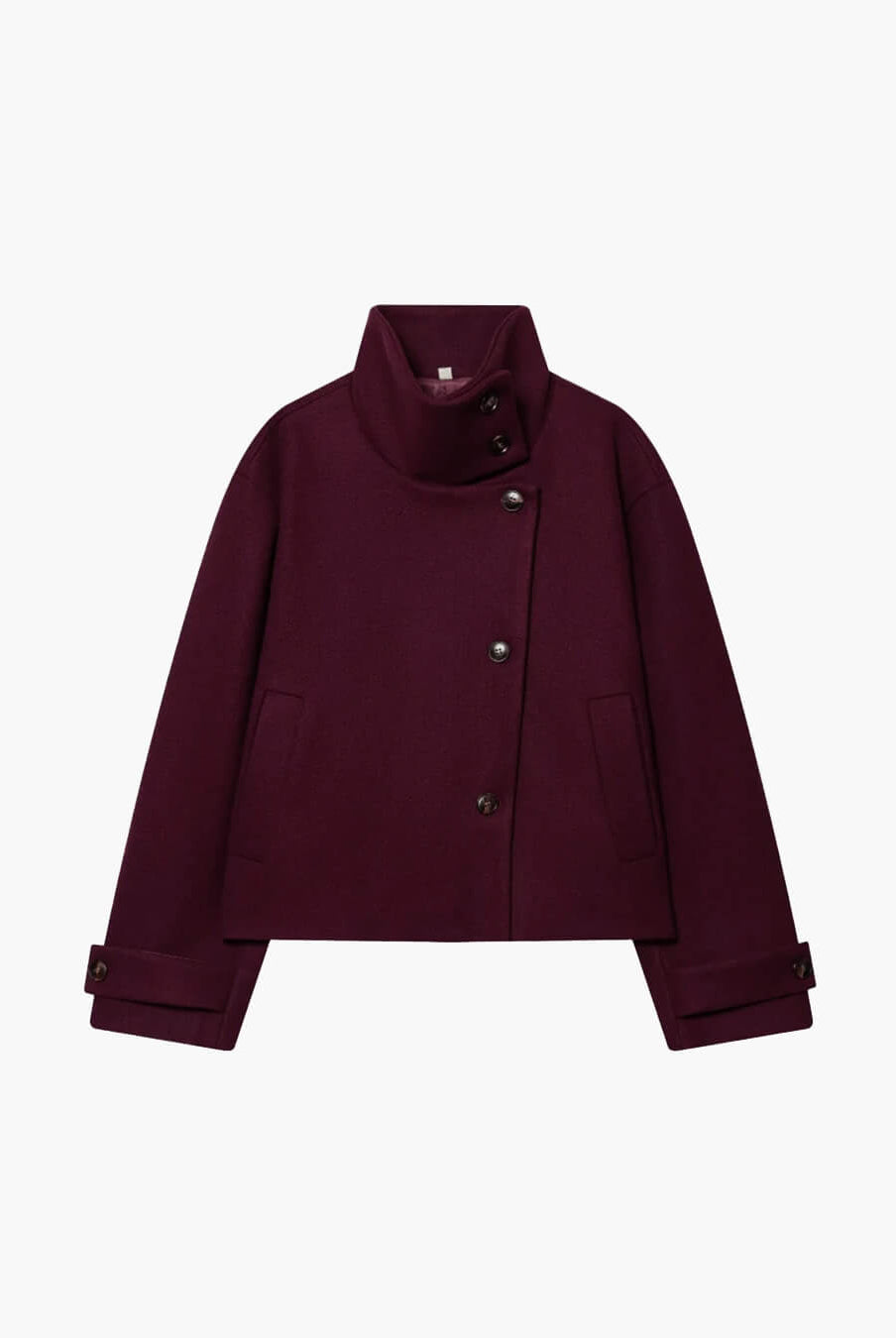 ZEYA - Monica Rose Buckle Stand Collar Coat