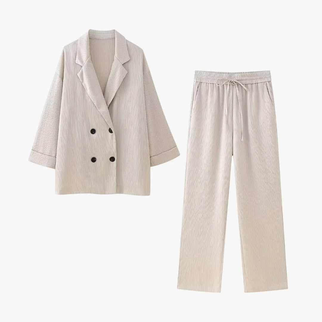 ZEYA - Monica Satin Set with Jacket & Pants