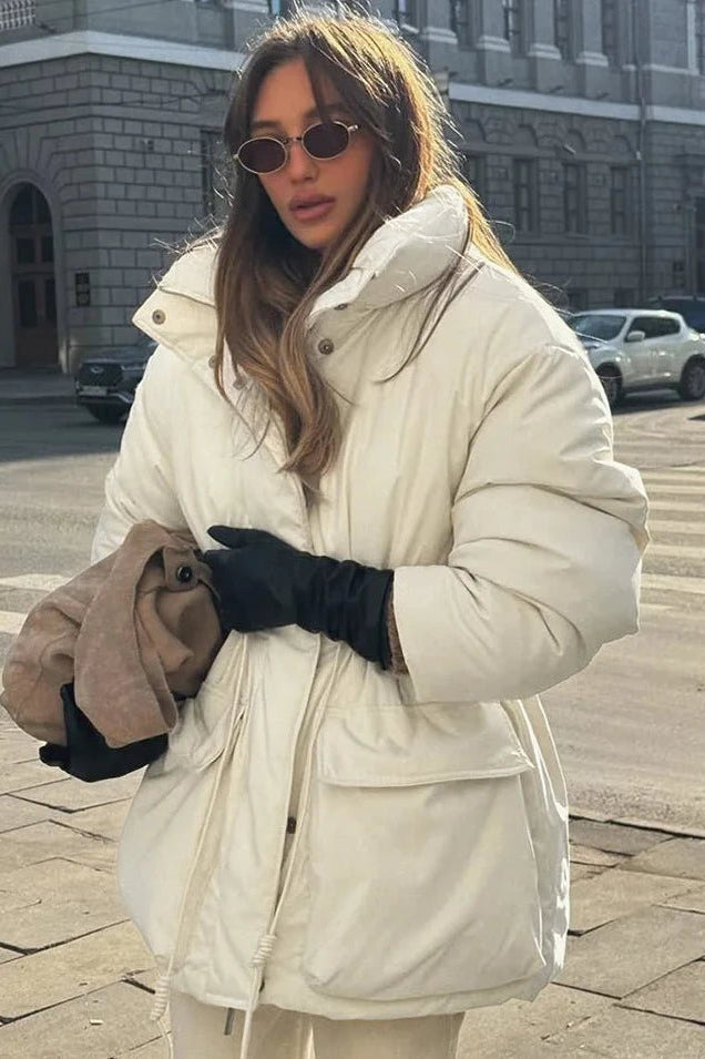 ZEYA - Neri Stand Collar Padded Puffer Coat