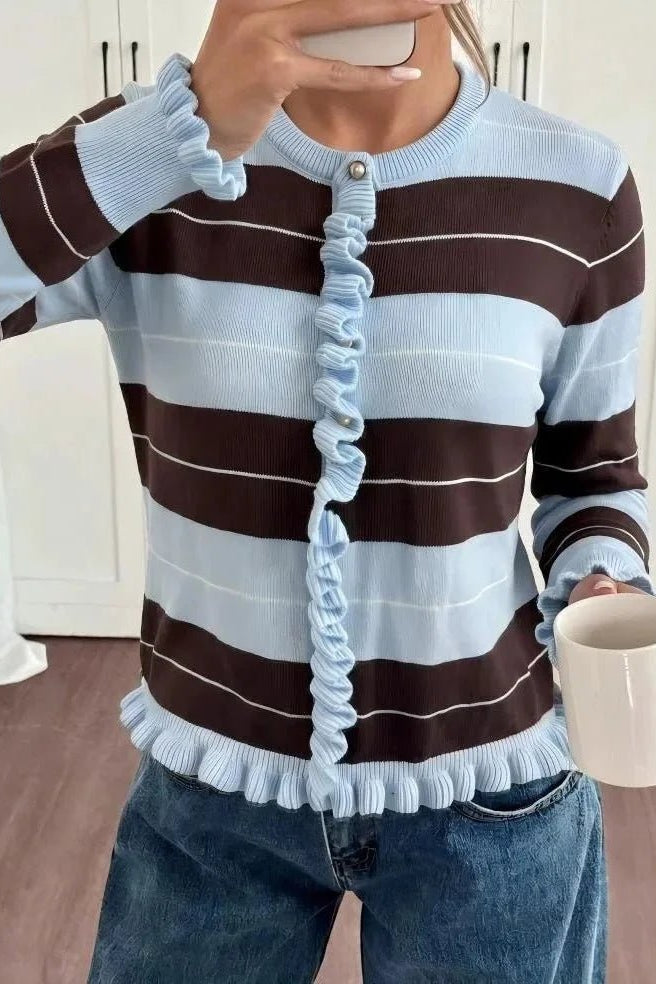 ZEYA - Nicole Striped Knit Pullover