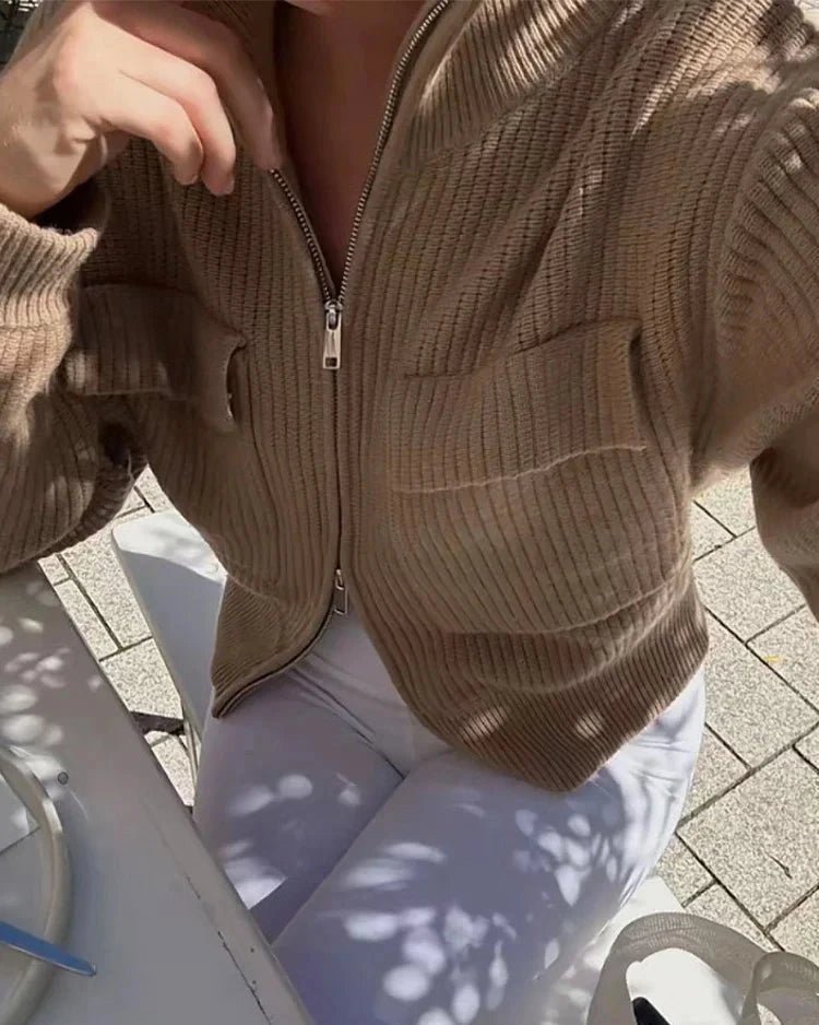 ZEYA - Penelope Ribbed Knit Cardigan