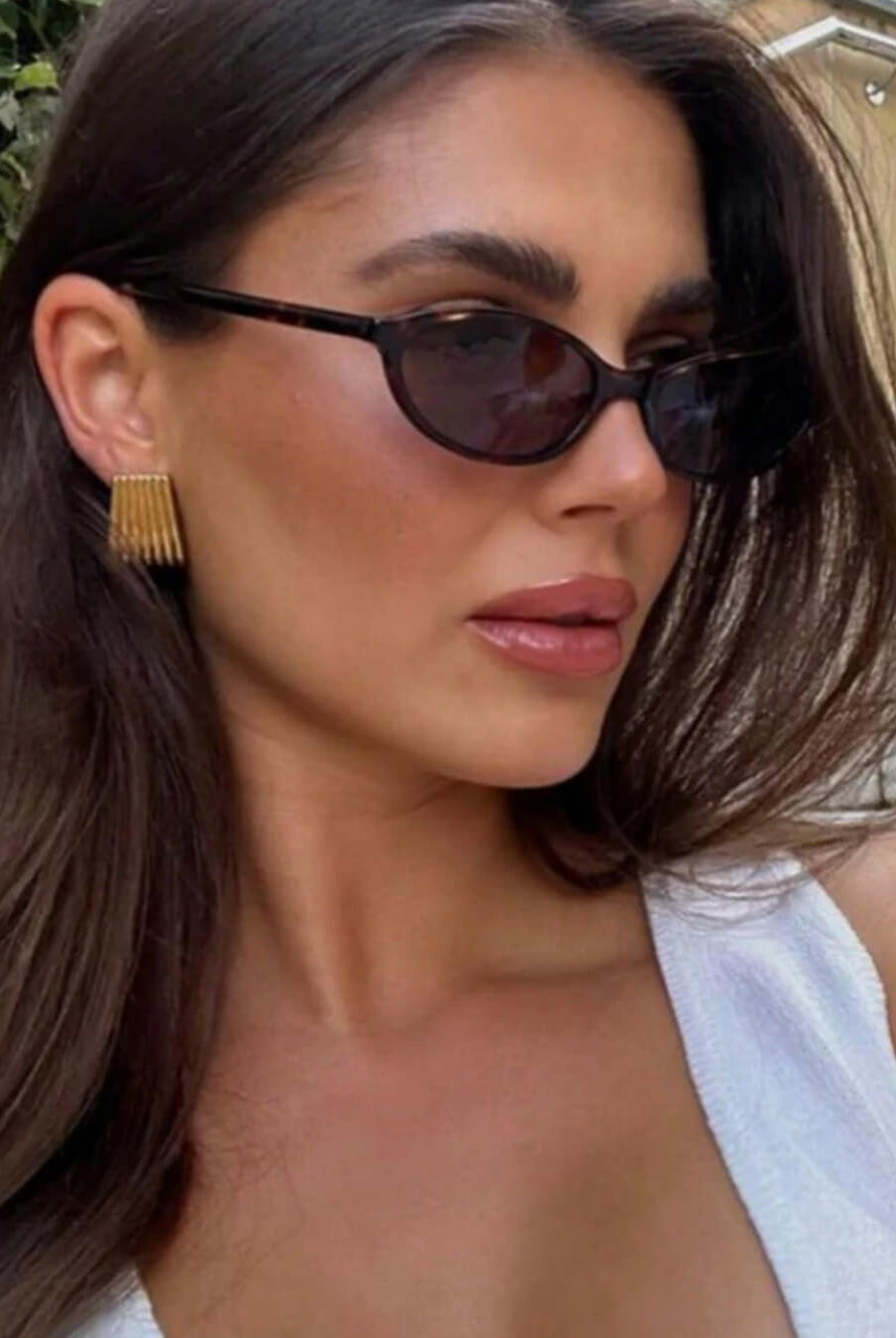 ZEYA - Petra Retro Oval Cat Eye Sunglasses