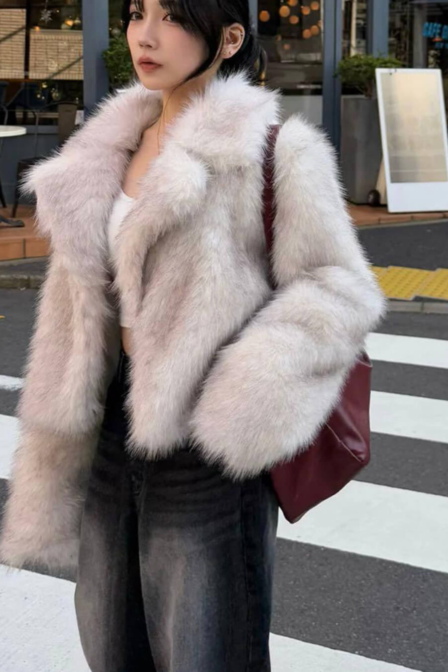 ZEYA - Quincy Cropped Faux Fur Jacket