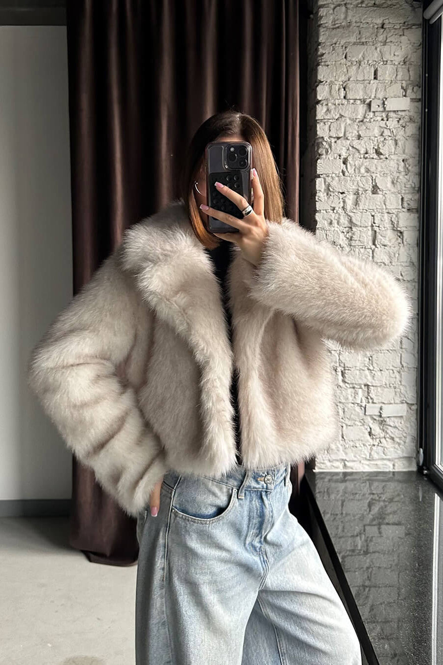 ZEYA - Quincy Cropped Faux Fur Jacket