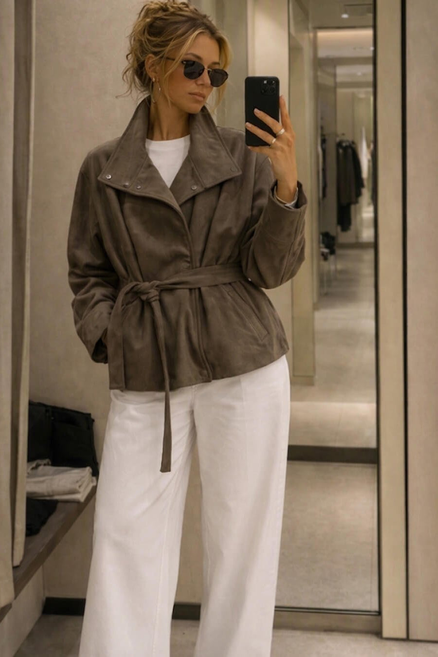 ZEYA - Rebecca Lace-Up Suede Jacket