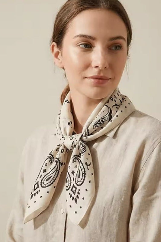 ZEYA - Reese Paisley Knitted Bandana Scarf