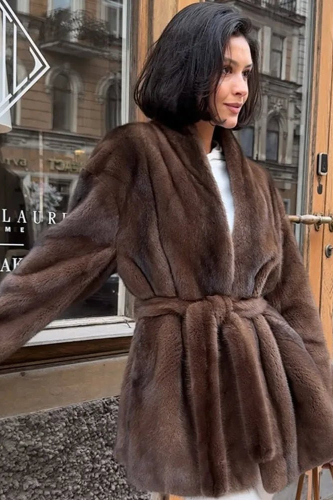 ZEYA - Seve Belted Faux Fur Jacket