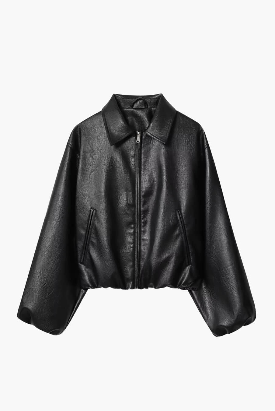 ZEYA - Sienna Faux Leather Bomber Jacket