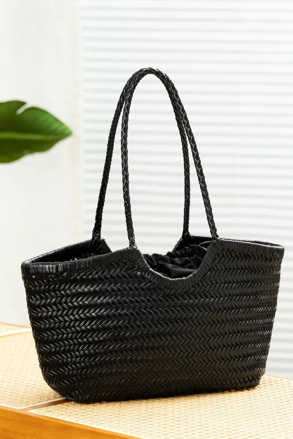 ZEYA - Tatum Handwoven Leather Tote Bag