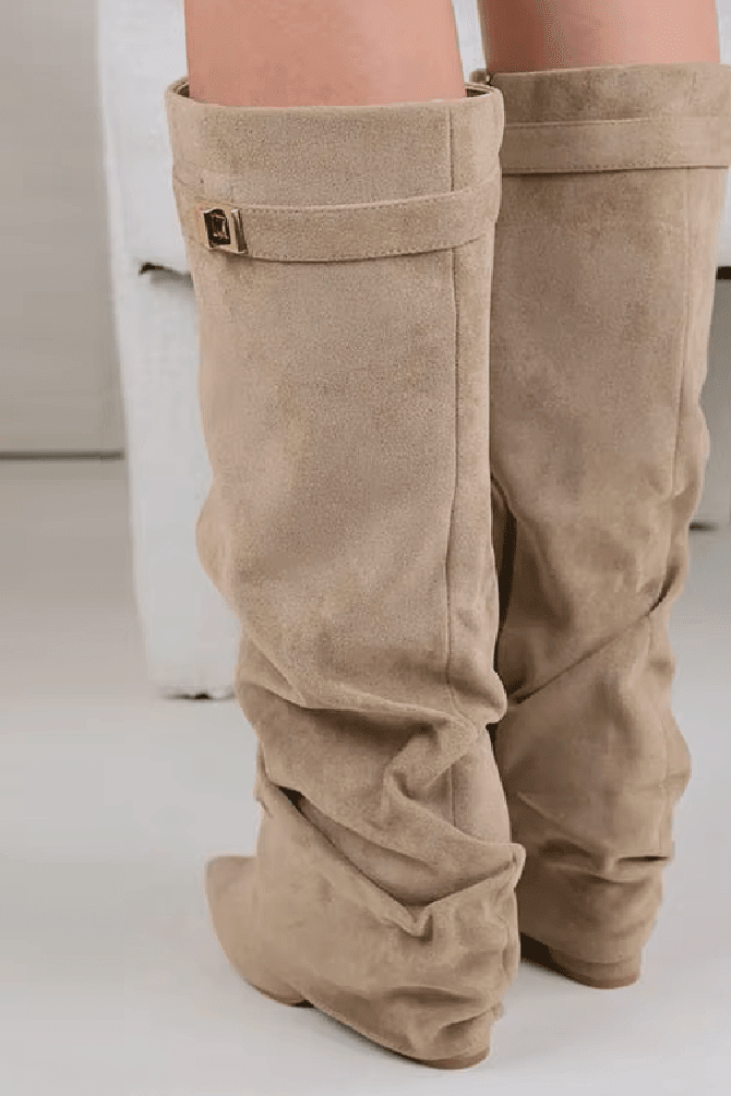 ZEYA - Teresa Slouchy Pointed Knee High Boots