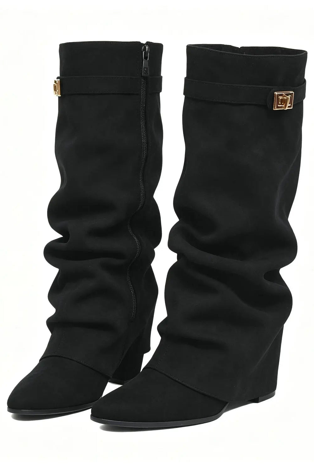 ZEYA - Teresa Slouchy Pointed Knee High Boots