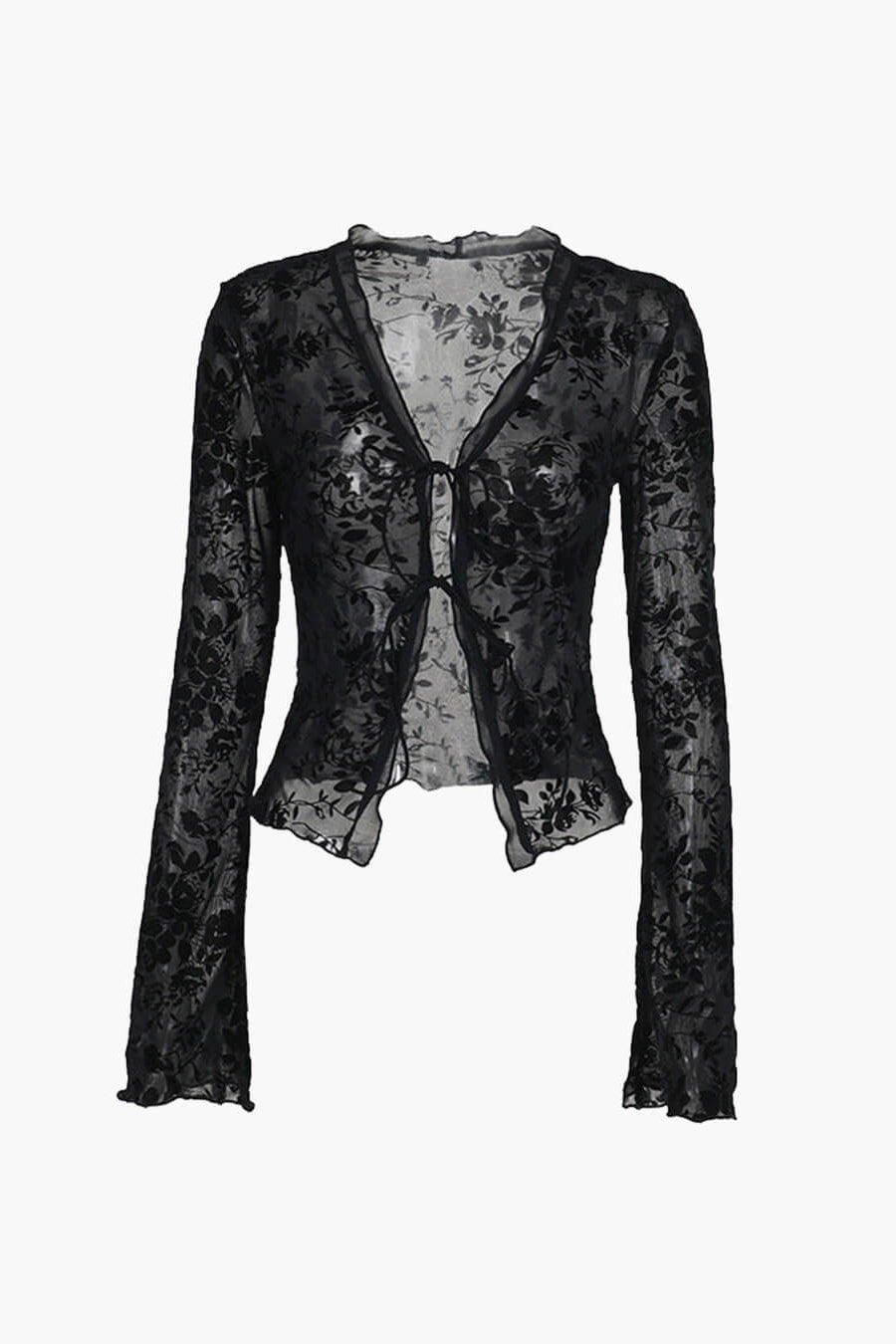 ZEYA - Ursa Tie Front Lace Blouse