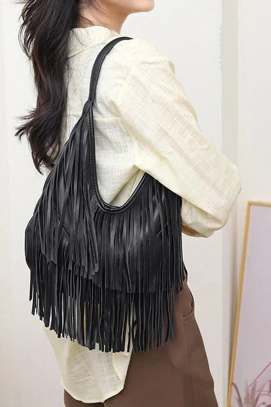ZEYA - Valerie Tasseled Hobo Bag