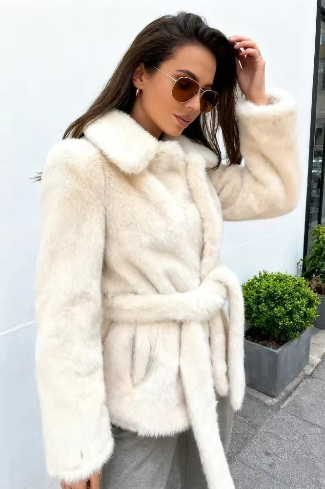 ZEYA - Veronica Belted Faux Fur Coat