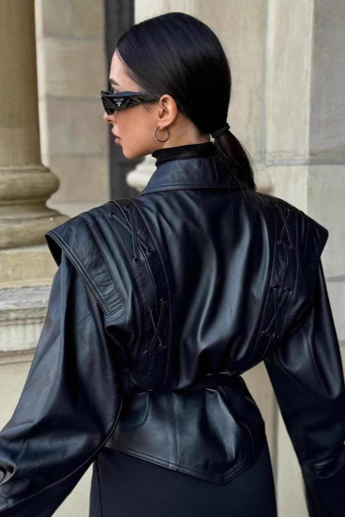 ZEYA - Zora Biker Faux Leather Jacket