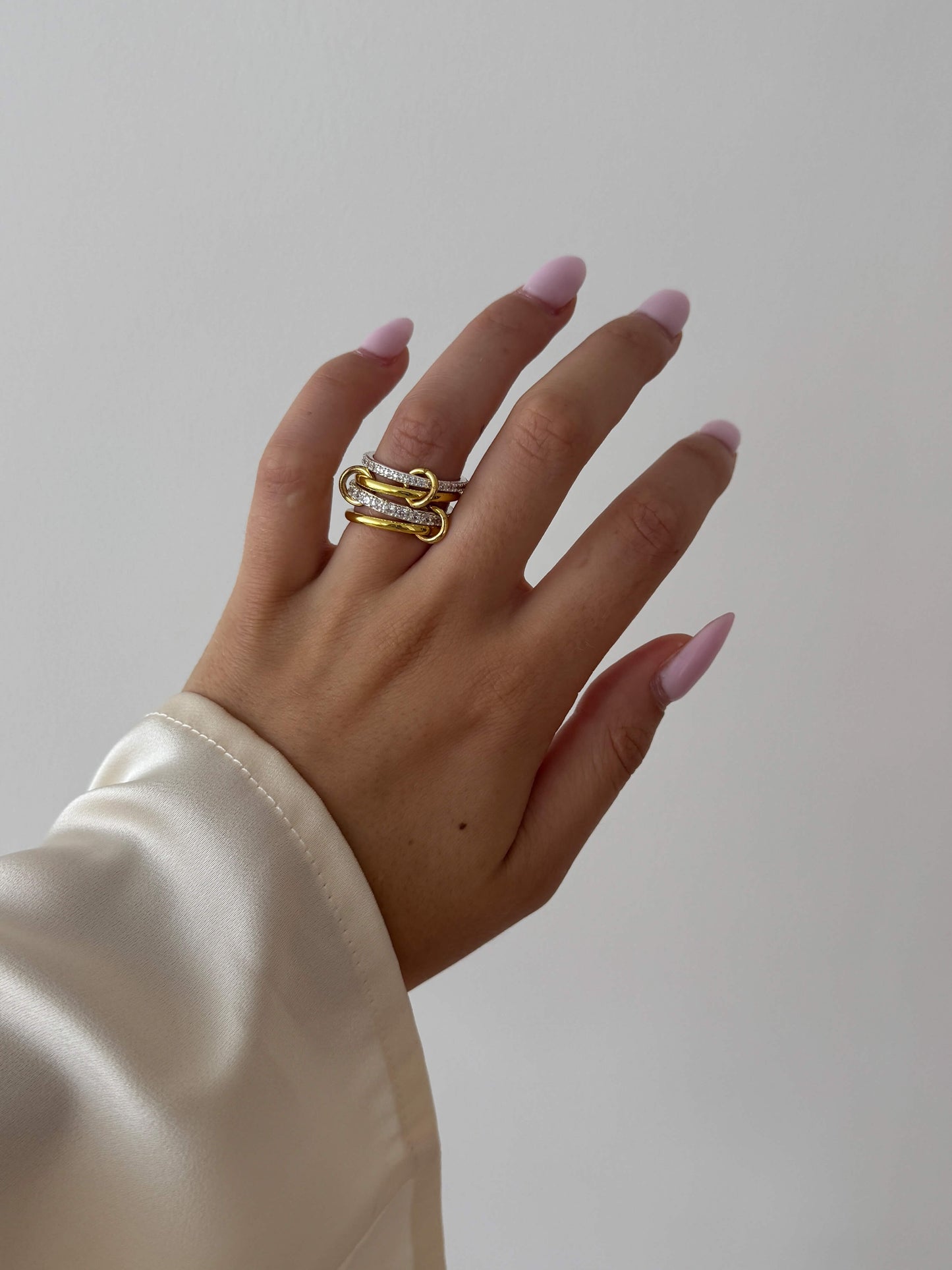 Ramona Rhinestone Staplad Ring
