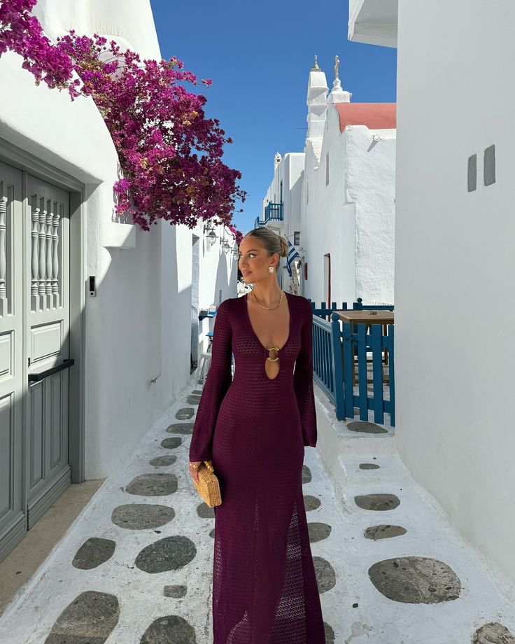 Courtney stickad kroppsnära strandklänning