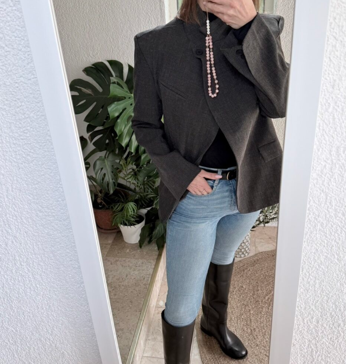 Melanie Rutig Blazer med Ståkrage