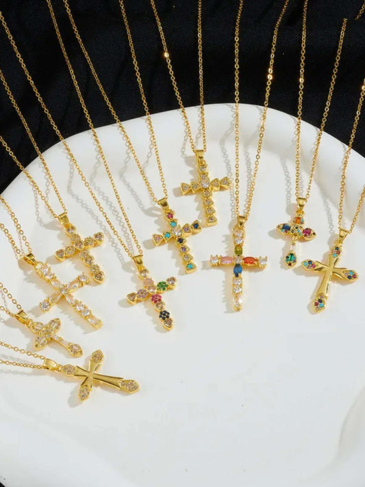Lucy Zircon Korshänge Halsband