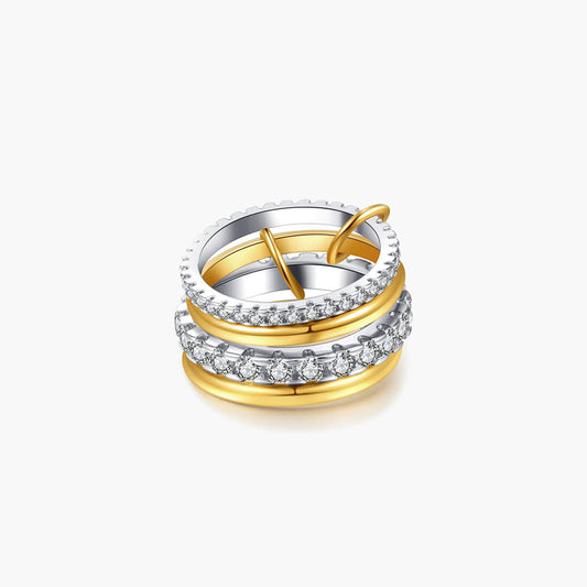 Ramona Rhinestone Staplad Ring