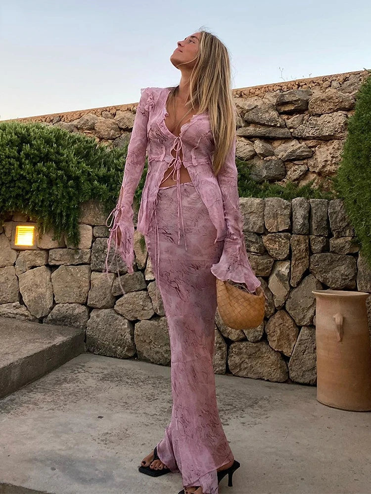 Iris mesh bodycon maxiklänning