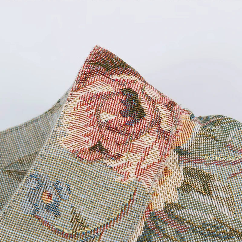 Anne Vintage Jacquard Cropped Jacket
