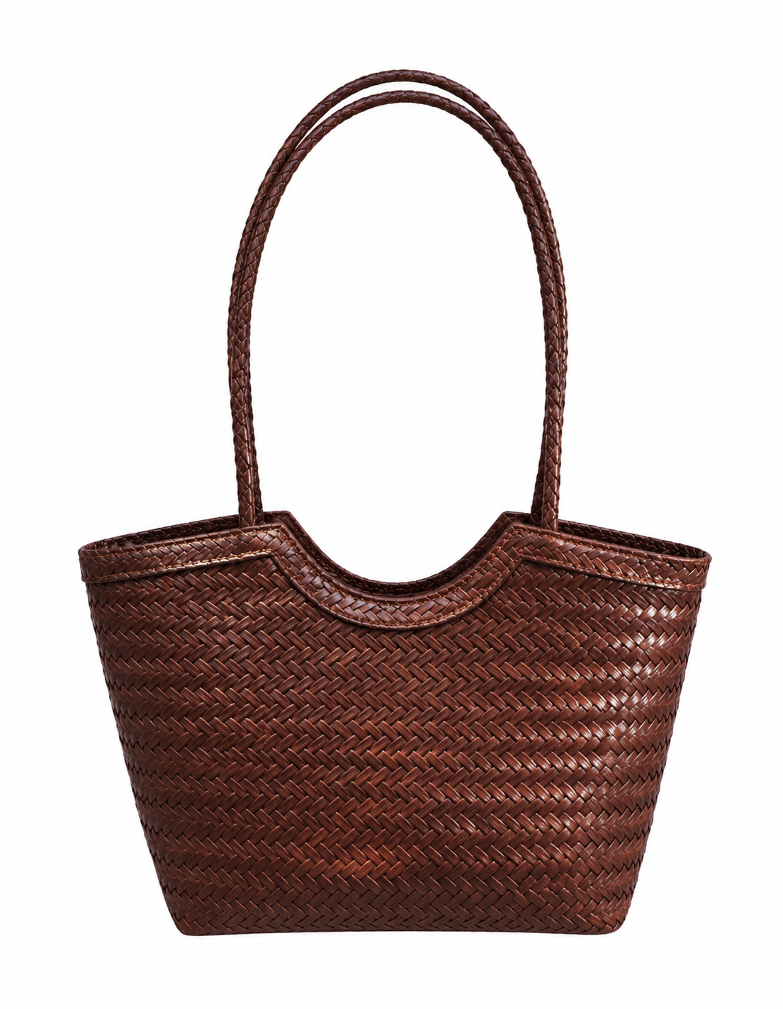 Leona Woven Faux Leather Bag