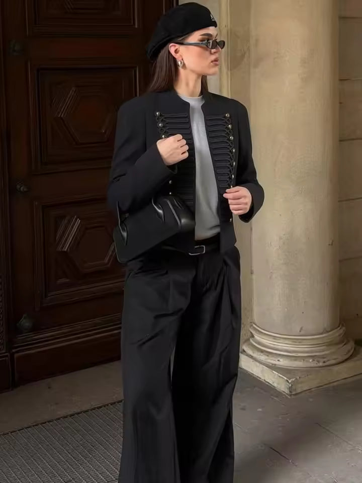 Denise militärinspirerad läderjacka