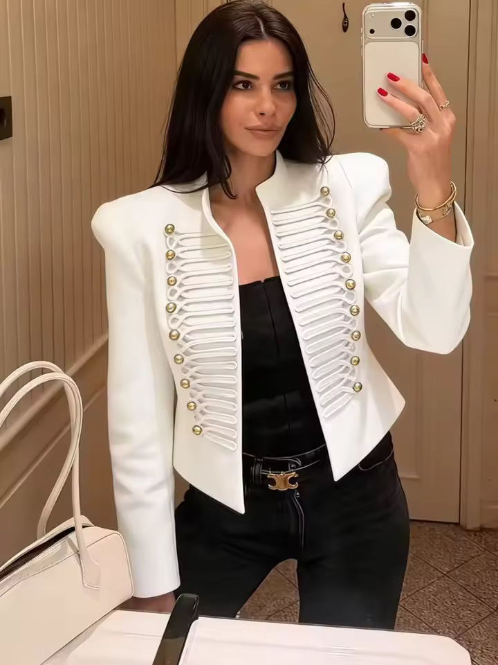Denise Military Leather Jacket