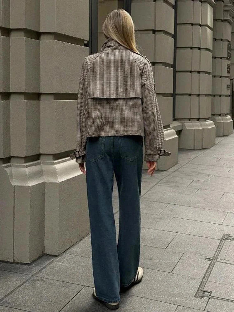 Helen Houndstooth-rutig jacka