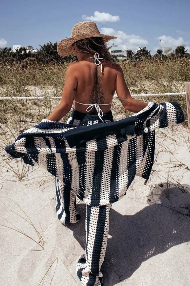 Layla randig virkade set