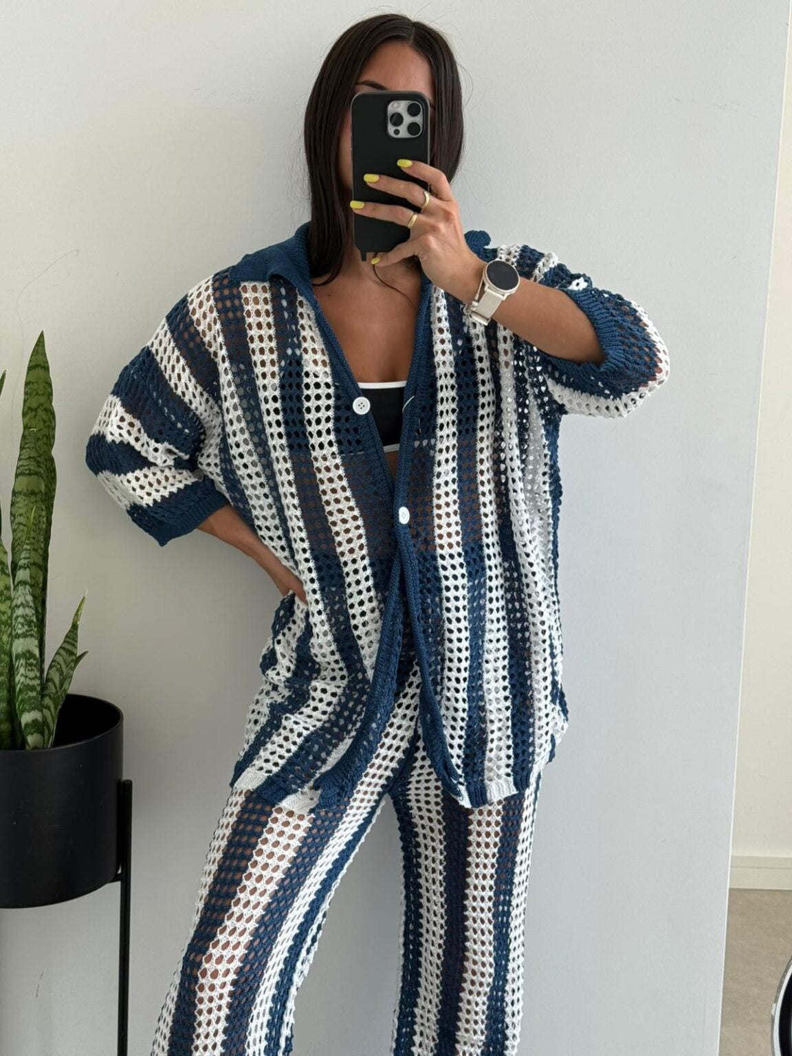 Layla randig virkade set