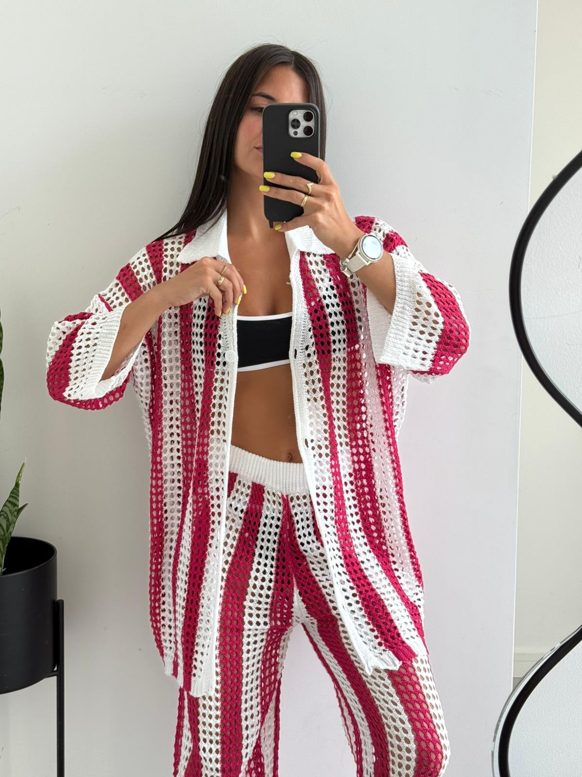Layla randig virkade set