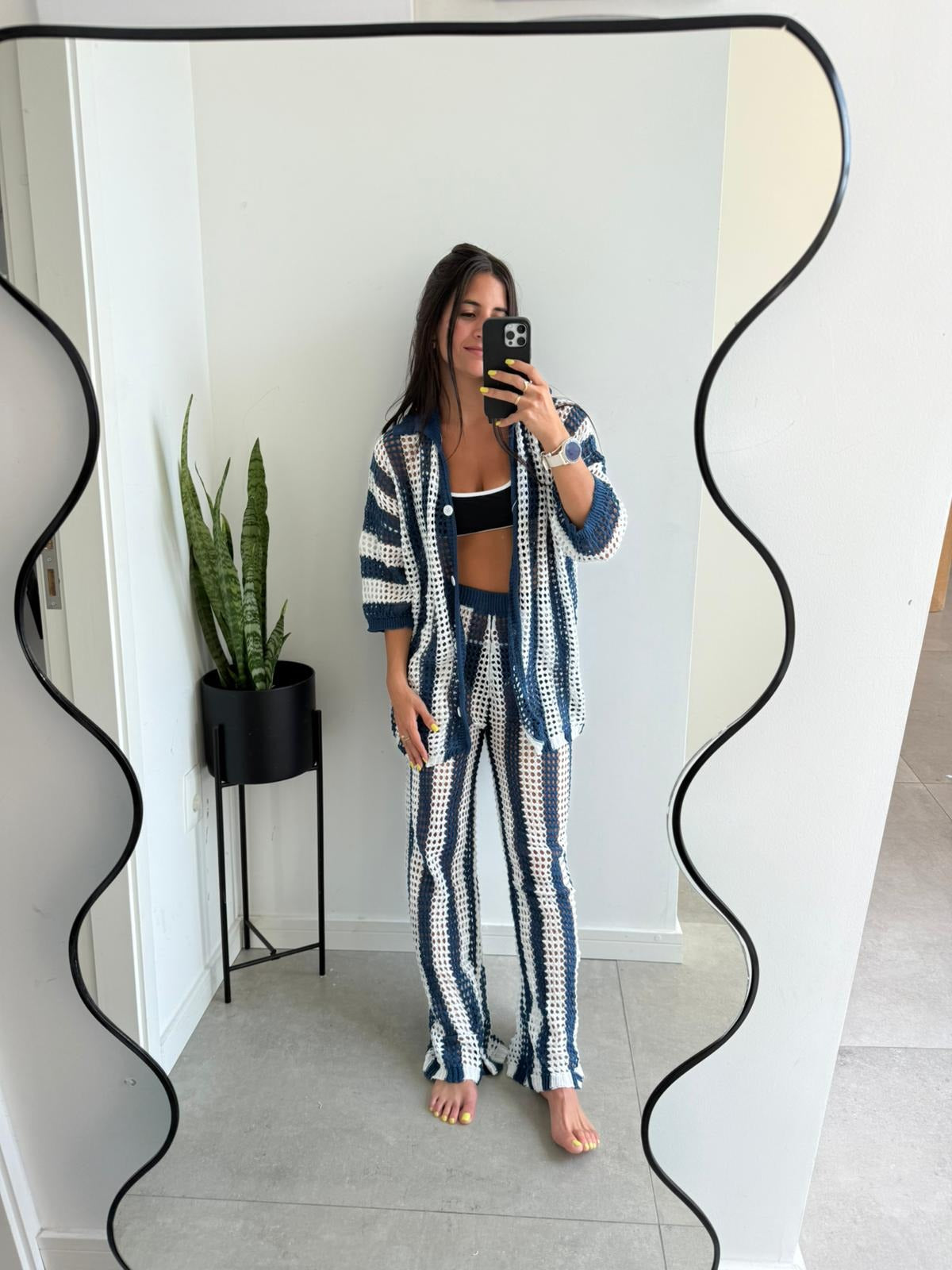 Layla randig virkade set