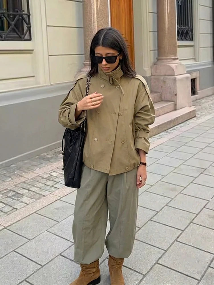 Rachel Utility Croppad Trenchcoat