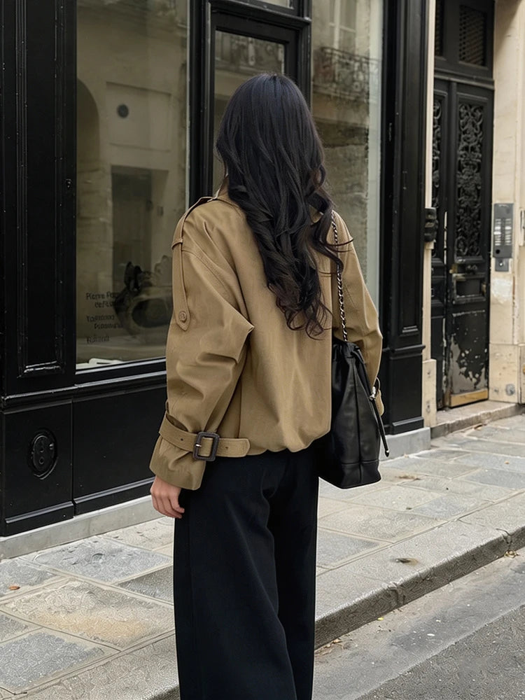 Rachel Utility Croppad Trenchcoat
