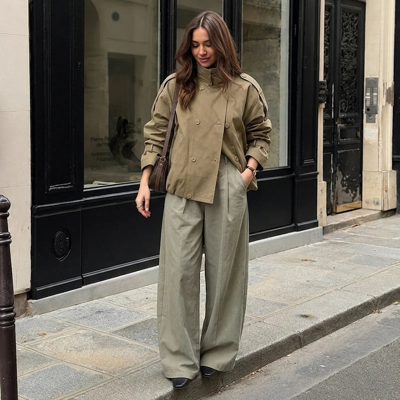 Rachel Utility Croppad Trenchcoat
