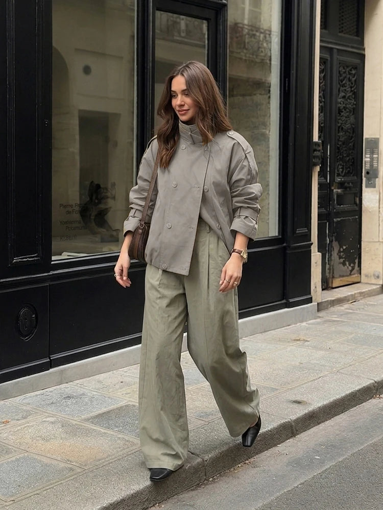Rachel Utility Croppad Trenchcoat