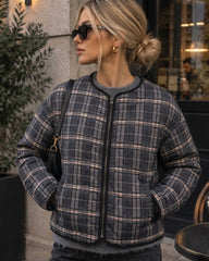 Jessica Plaid Padded Jacket