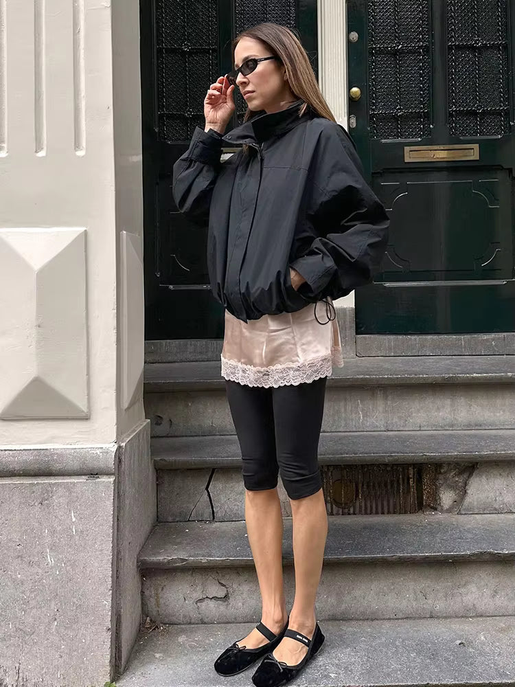 Joanna Hooded Windbreaker-jacka
